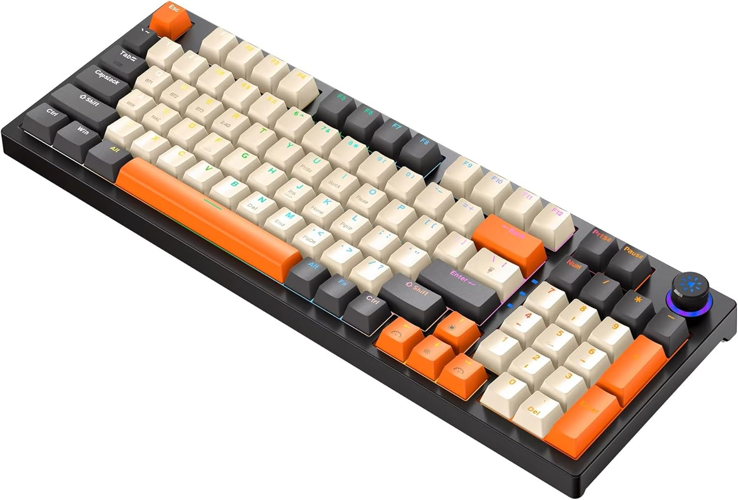 Leaven H96 Mechanical Keyboard : Wireless + Wired + Bluetooth, 96 Keys, RGB Backlit image number 2