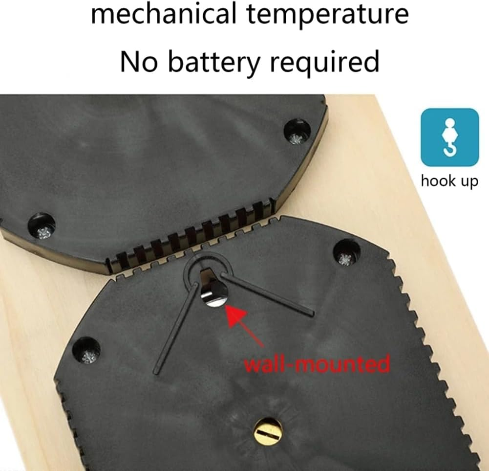 Sauna Thermometer 2 in 1 Wooden Sauna Hygrothermograph Indoor Celsius Thermometer & Hygrometer for Hotel or Sauna Room Easy Install image number 3