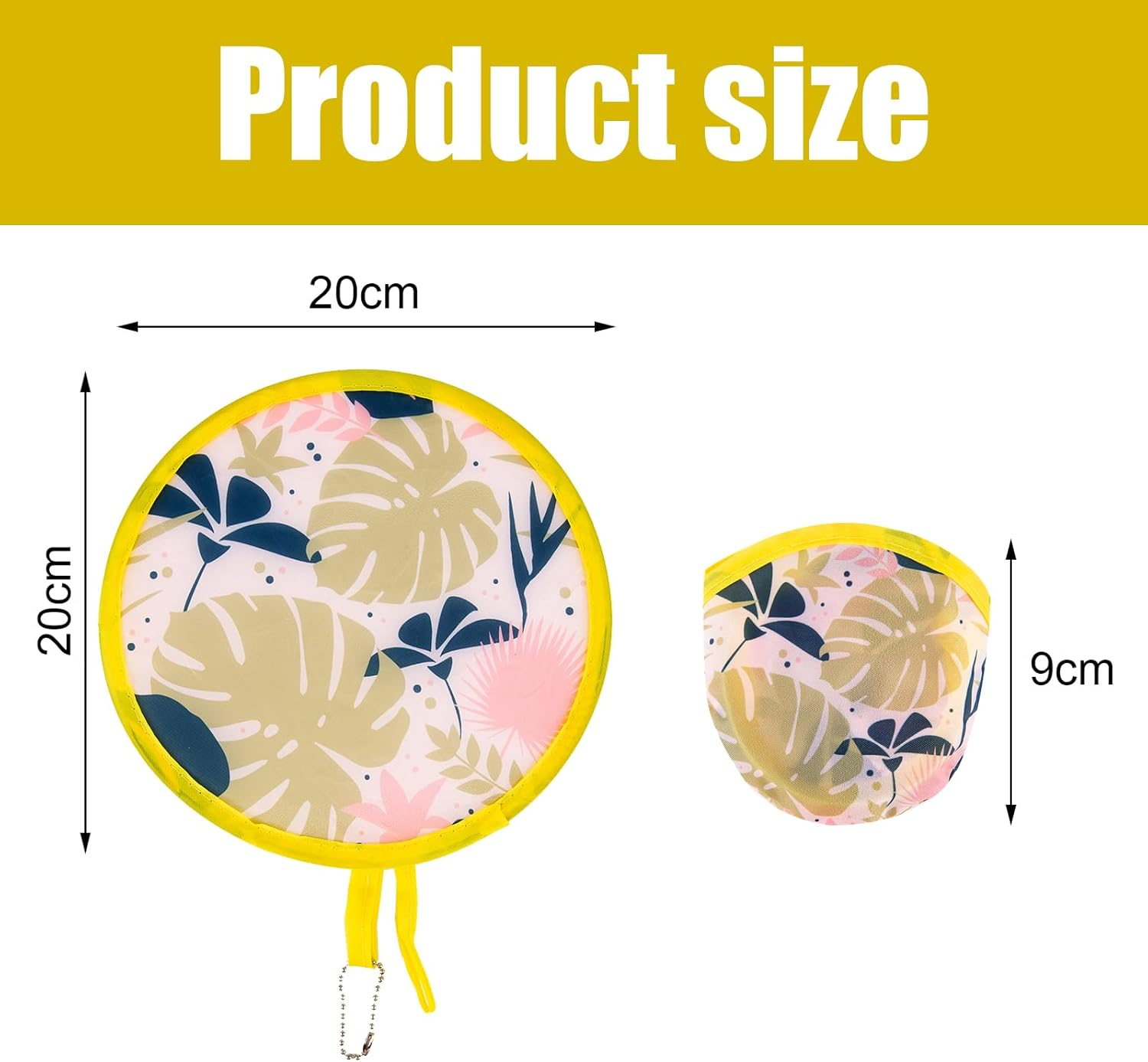 HDBHBH 4Pcs Floral round Foldable Hand Fan - Japanese Style Handheld Foldable Compact Cooling Fans for Outdoor Games, Xmas Decoration, Festival, Party Favors,Travel - 4Pcs Floral image number 2