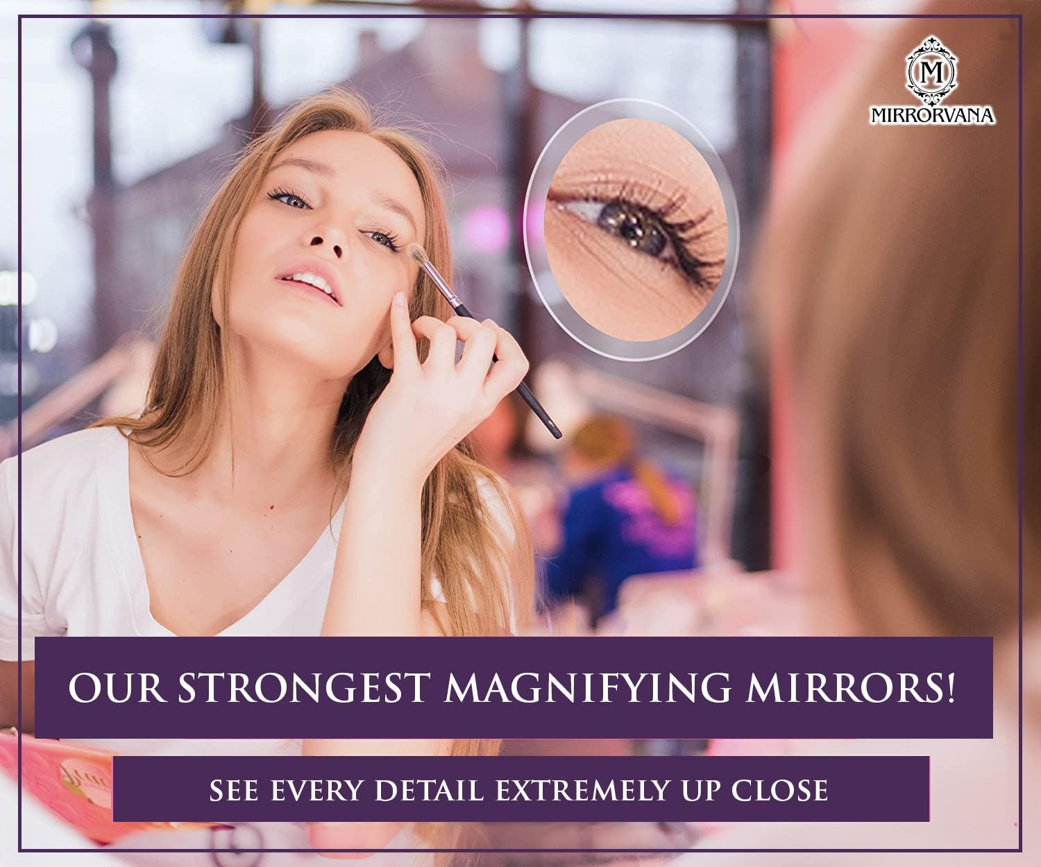Mirrorvana Magnifying Mirror Set 20X and 10X with Suction Cup, round Cosmetic Mirror for Bathroom, Makeup Mirror 15 Cm and 10 Cm image number 3