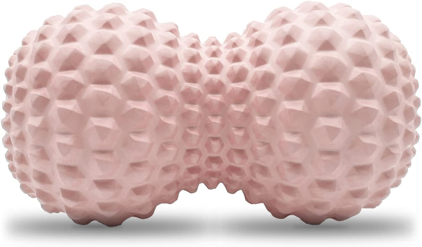 Peanut Massage Ball, Double Lacrosse Massage Roller Ball for Deep Tissue Muscle Massage, Physical Therapy, Myofascial Release, Trigger Points, Muscle Knots, and Yoga Therapy (Black)