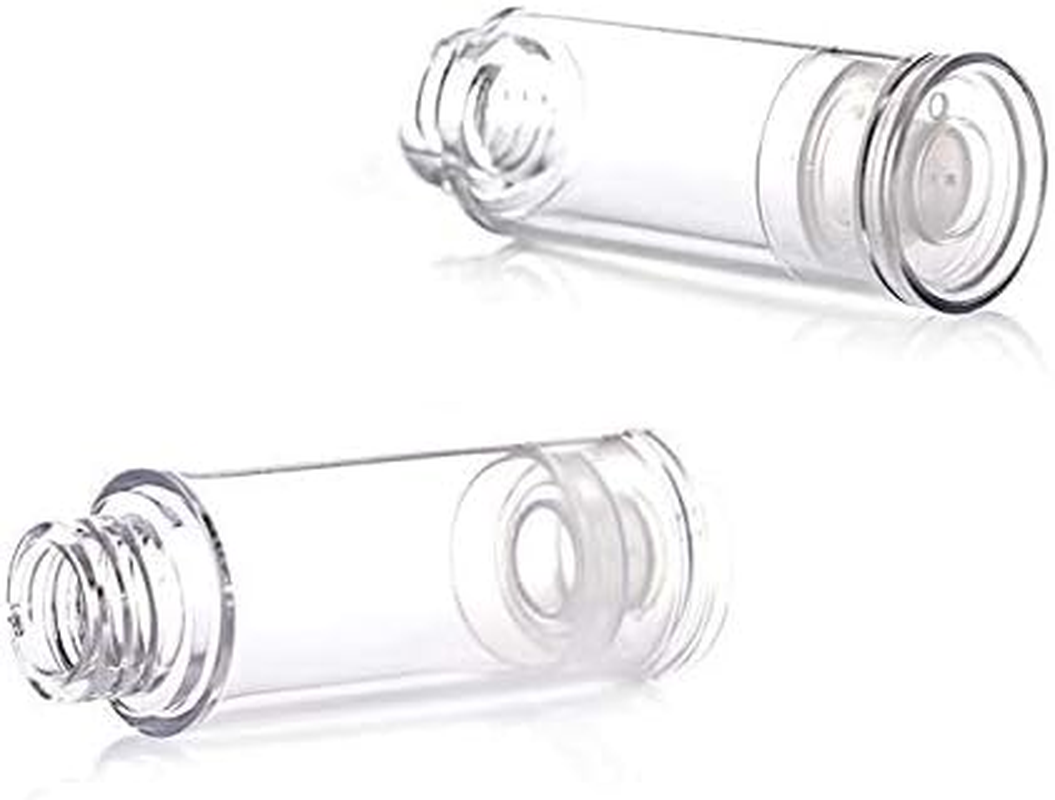 12Pcs Clear Plastic Airless Vacuum Pump Bottle Empty Refillable Cosmetic Makeup Sample Packing Cream Lotion Toiletries Liquid Storage Containers Vial Pots Perfect for Travel(10Ml/0.34Oz) image number 5