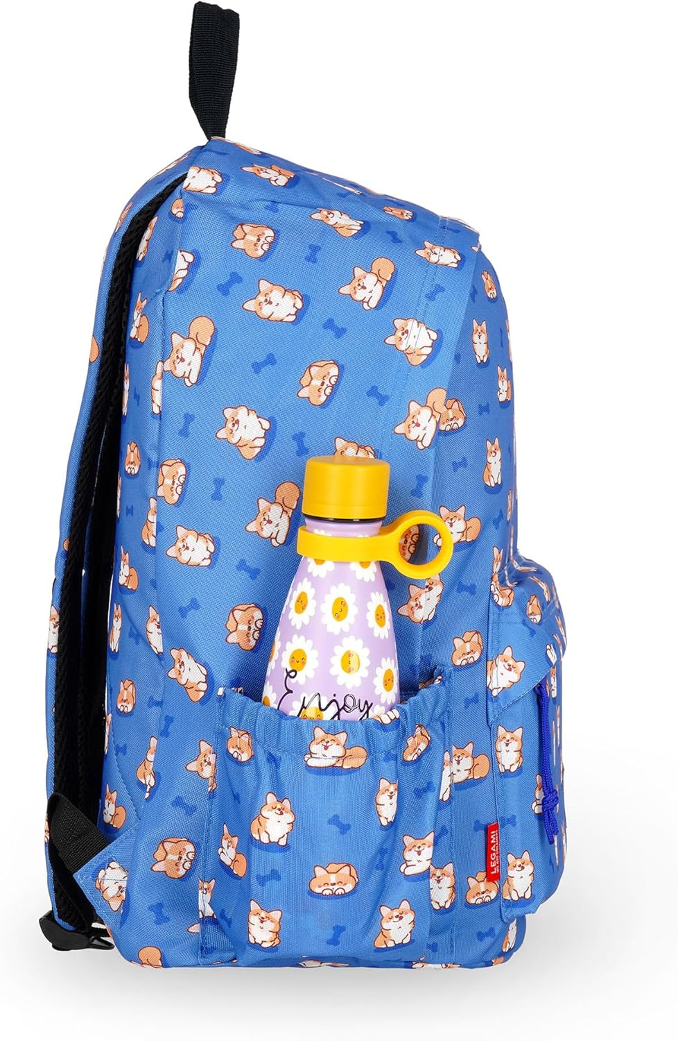 LEGAMI - My Backpack, Lined and Padded School Bag, School Backpack with Zip, Laptop and Tablet Bag Inside, Travel Backpack 32L, 35 X 45 X 20 Cm, Blue, One Size, CORGI image number 4