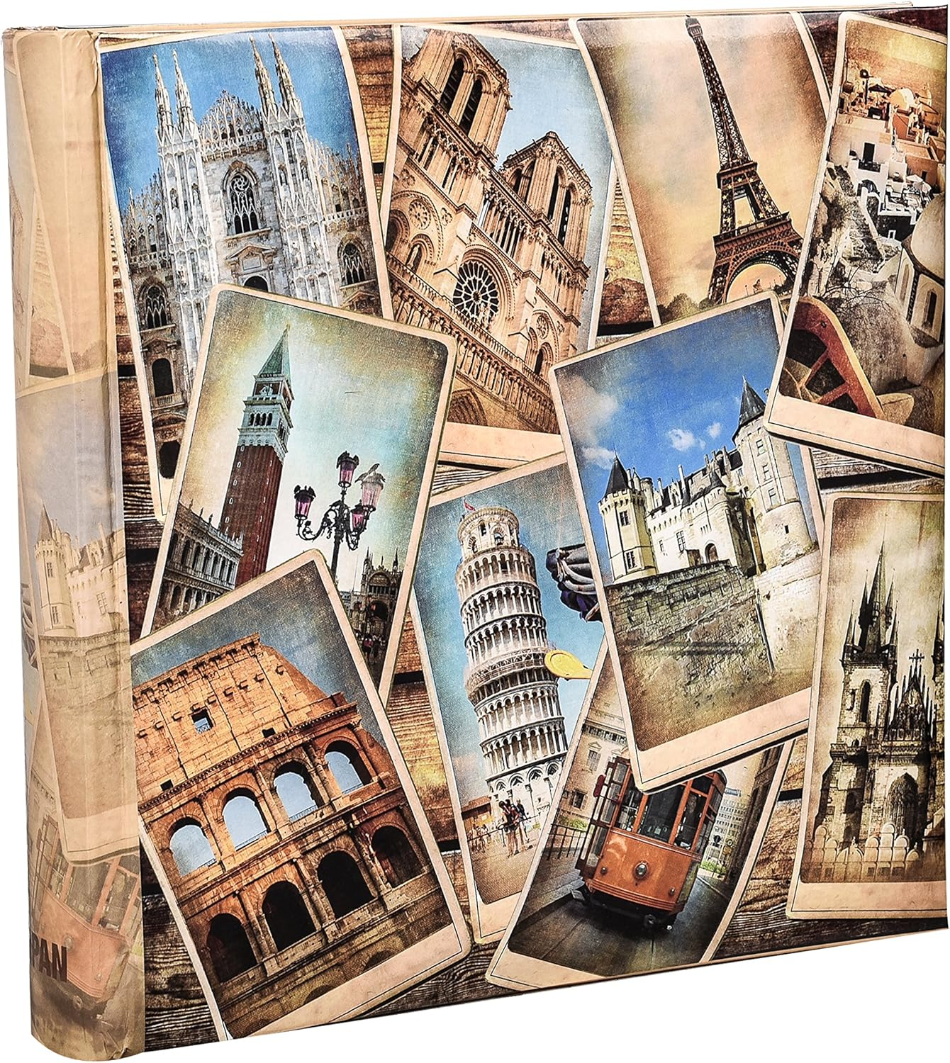 Arpan 10 X 15 Cm Vintage Collage - Uk-European Travel Memo Photo Album for 200 Photos 4 X 6'' image number 3