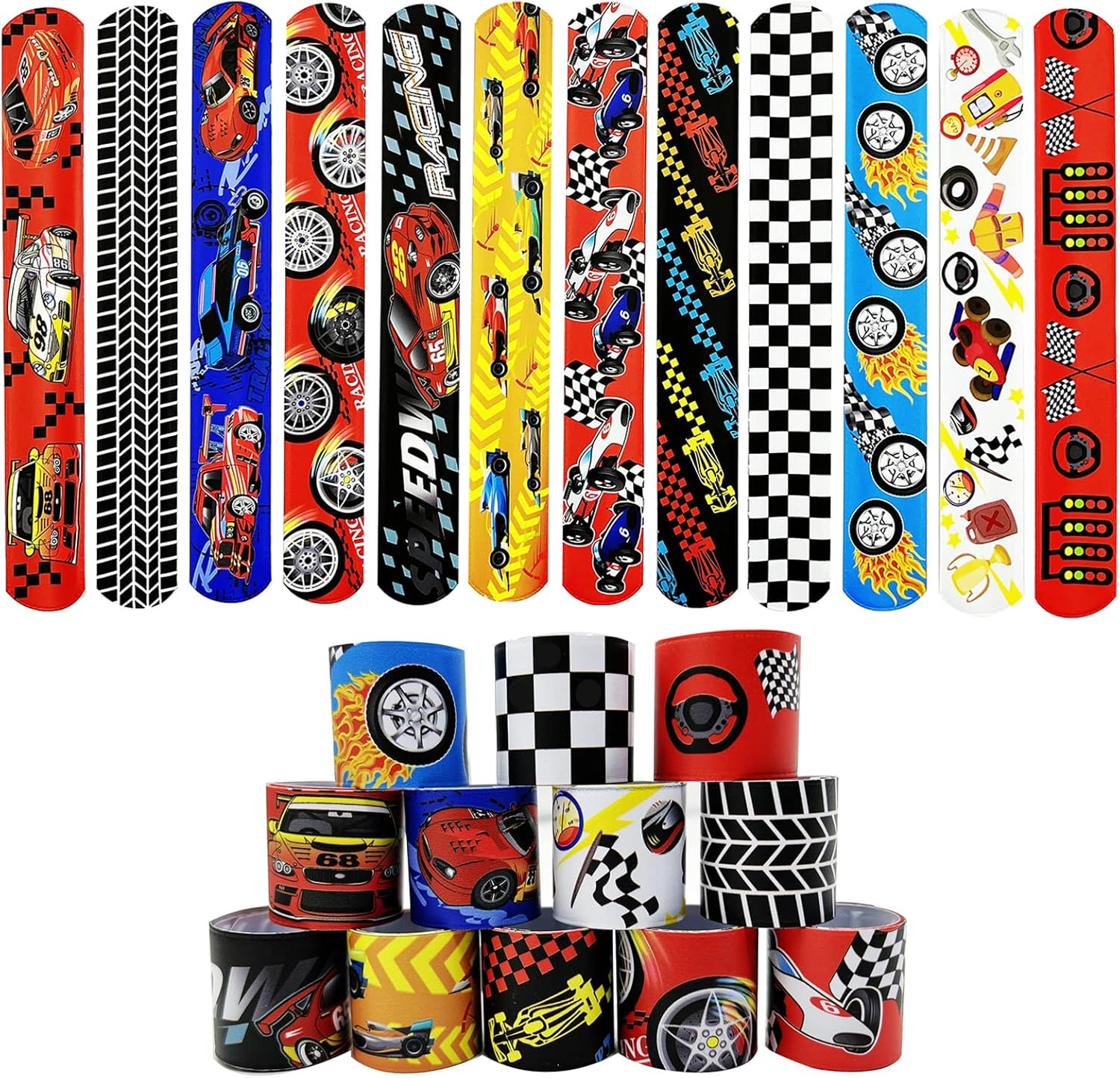 YAAVAAW 24Pc Gamer Slap Bracelet Band Bulk for Kids Boys Girls Gaming Party Bag Filler, Kids Gaming Accessory image number 3