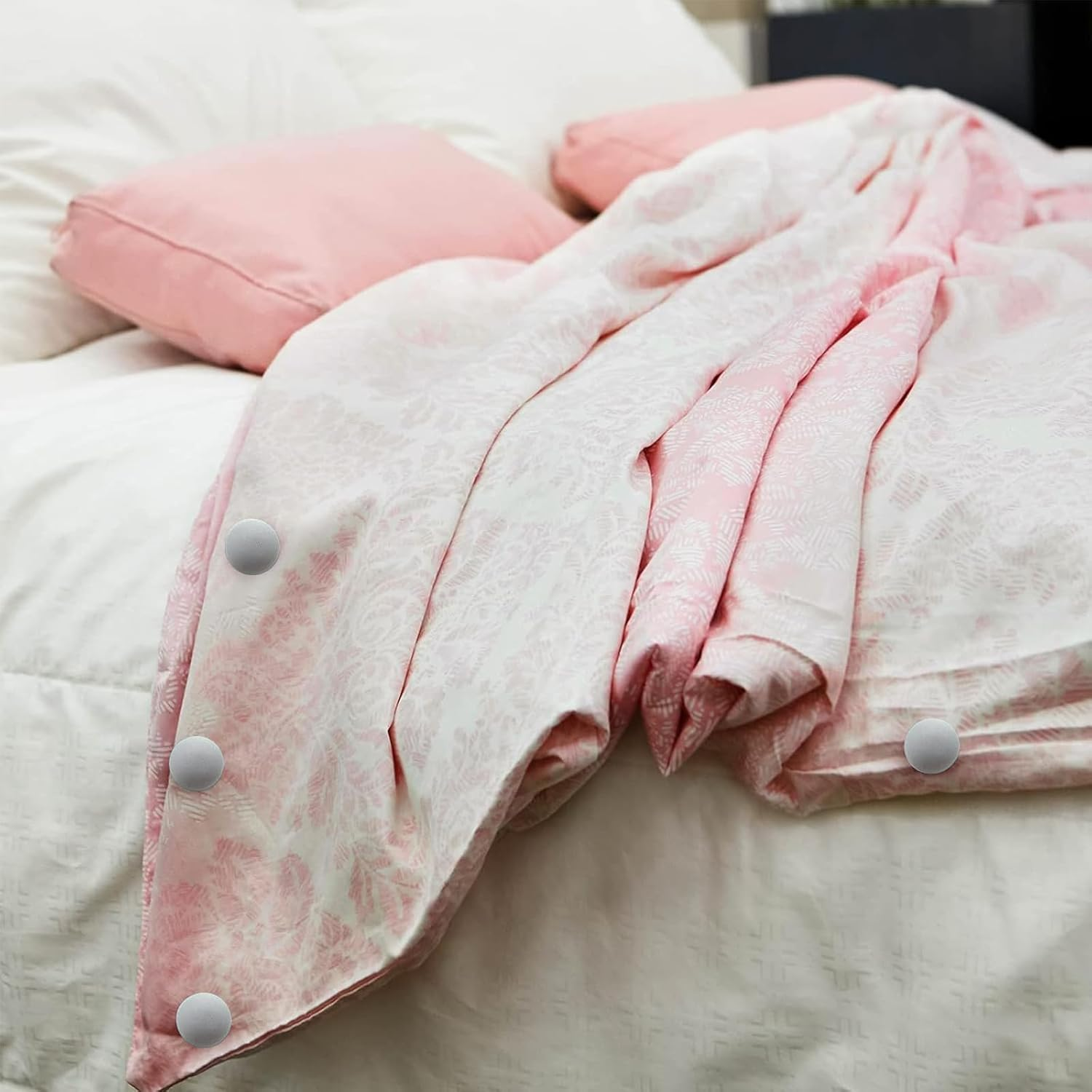 Zalizr 16 PCS Duvet Cover Holding Clips, Mushroom Duvet Pins, Non-Slip Duvet Fasteners for Bed Sheets, Quilts, Cushions & Curtains (2.5 X 3.5 CM/1 X 1.4 In), Grey image number 1