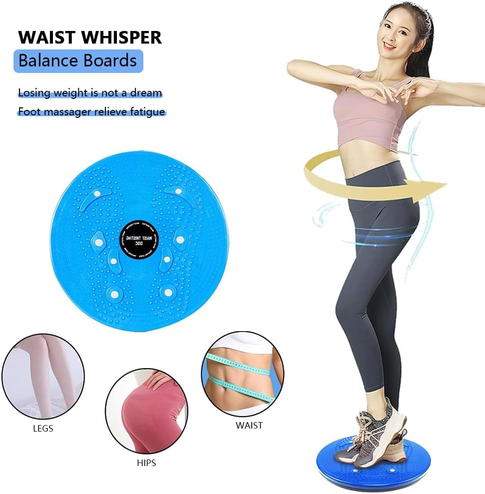 Waist Twisting Disc with Resistance Bands &ndash; Magnetic Twist Board for Exercise, Body Shaping, Slimming & Core Training, Ab Twister Board for Home Fitness, Aerobics & Full Body Workouts image number 1