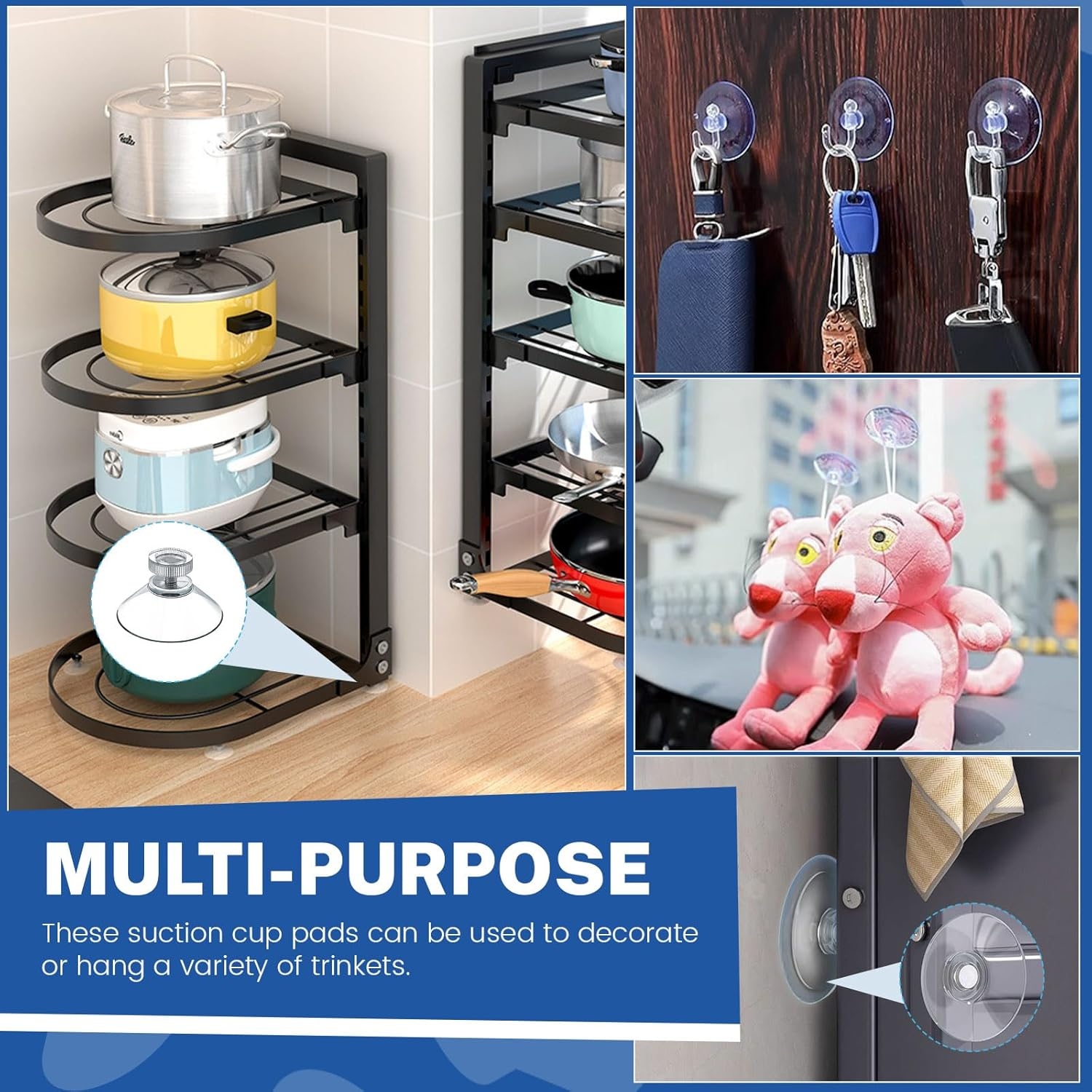 20 Pieces Suction Cups with Screw Nut, 40Mm Clear PVC Plastic Sucker Pads, Glass Suction Pads with M4 Screw, Strong Adhesive Suction Holder for Window, Ceramic, Bathroom, Car