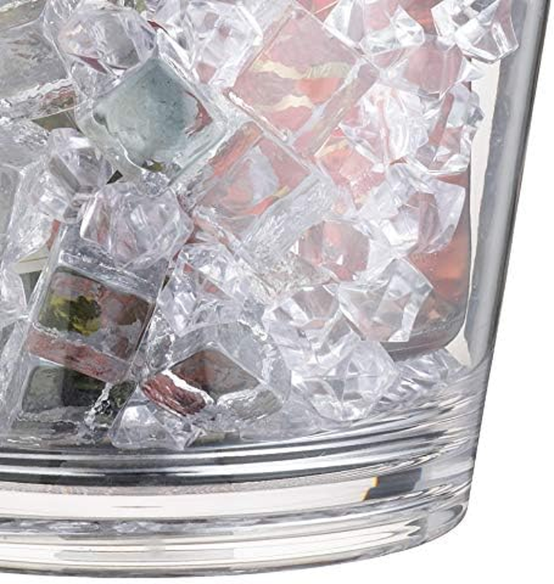 Barcraft Wine Cooler Bucket with Handle, Plastic, Transparent, 4.4 Litres (For 2 Bottles) - Double-Sided Wine Cooler image number 5
