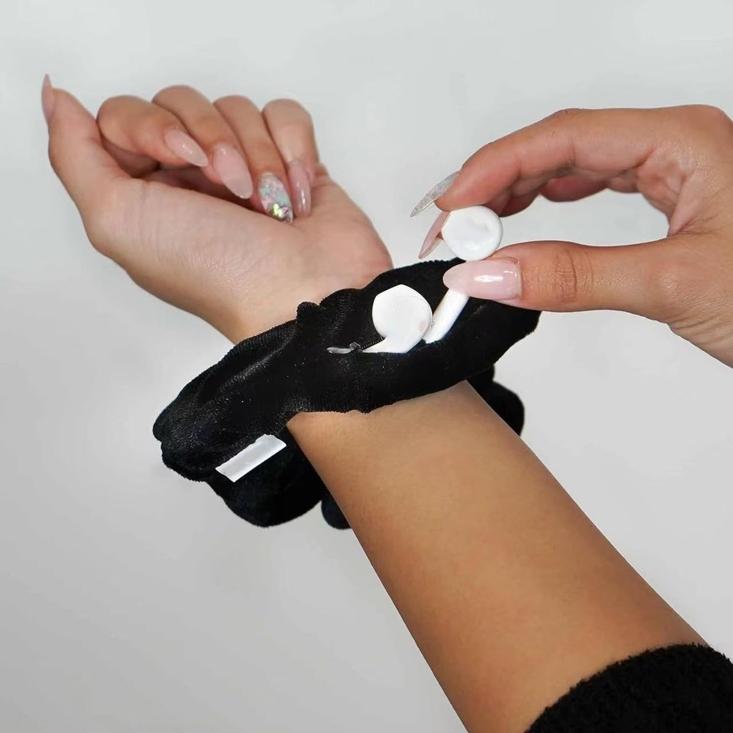 Pack of 12 Scrunchies for Women, Velvet Scrunchies, Premium Elastic Thick Bands, Comes with Hidden Zip Pocket, Women for Girls, Hair Accessories image number 2