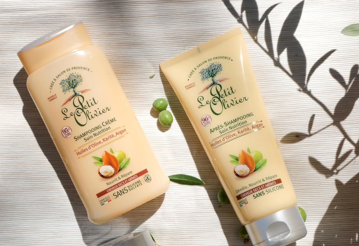 Le Petit Olivier Nutrition Cream Shampoo - Olive, Shea, Argan Oil - Nourishes and Repairs Dry and Damaged Hair - Enriched with Natural Ingredients - Free of Silicone, Sulfate, Paraben - 8.45 Oz image number 3