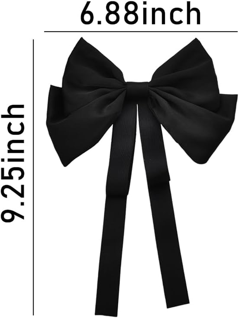 Big Black Hair Bow Clips for Women Girls Bow Knot Hair Clips Barrette for Girls Bowknot Hair Clip for Women Girls Bow Hair Decorations for Party Prom Canival