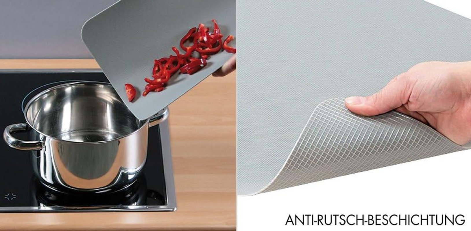 Kesper Juypal_305481 Flexible Cutting Board, 38 X 29 X 0.2 Cm, Plastic, Red image number 3