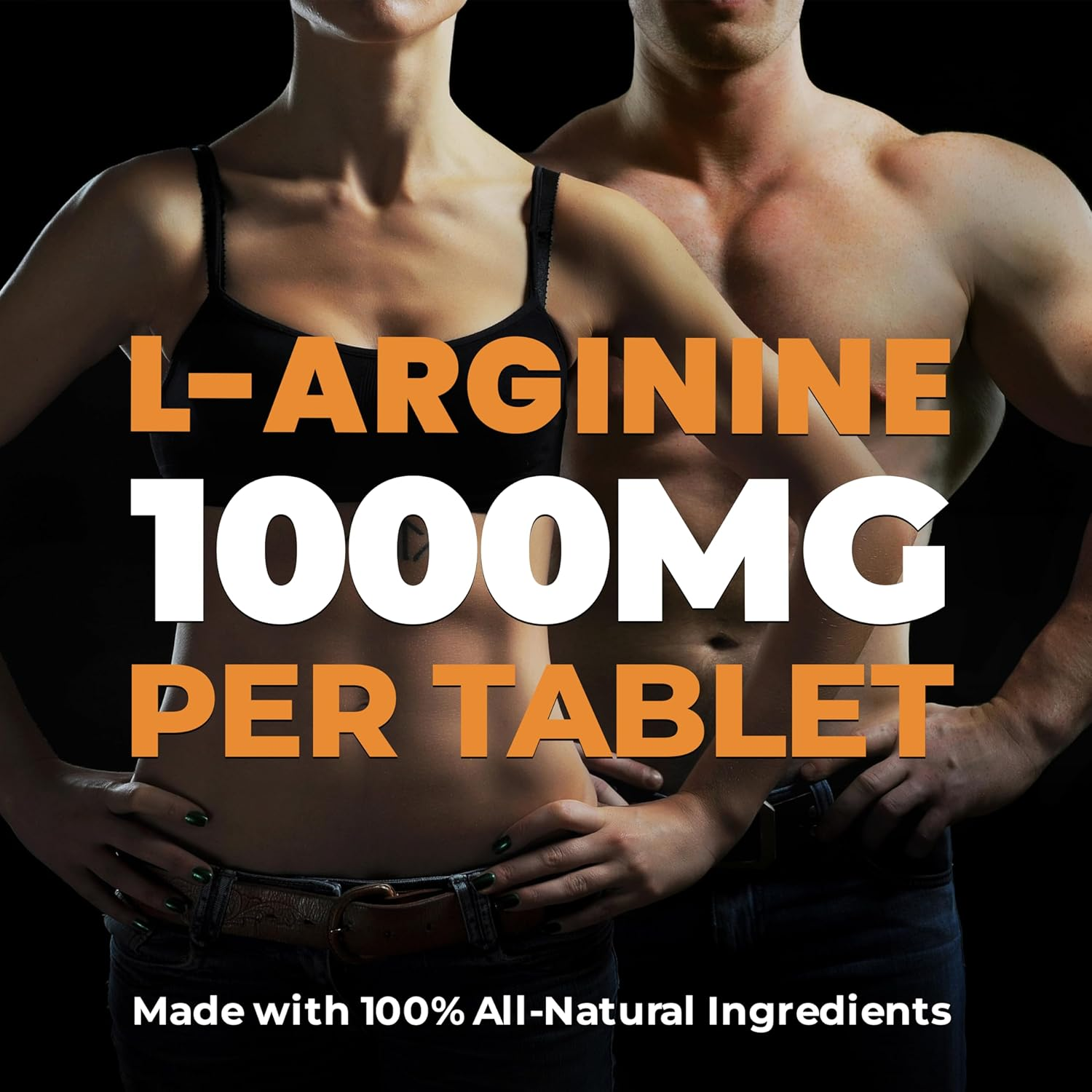 New 1000Mg HIGH STRENGTH L Arginine Tablets - Pure Arginine Powder, Powerful Nitric Oxide Supplement, Boost Protein and Creatine Synthesis, Stamina, Designed for Men Requiring Peak Performance and Endurance, Non-Gmo, Gluten-Free - 90 Vegan Tablets image number 2