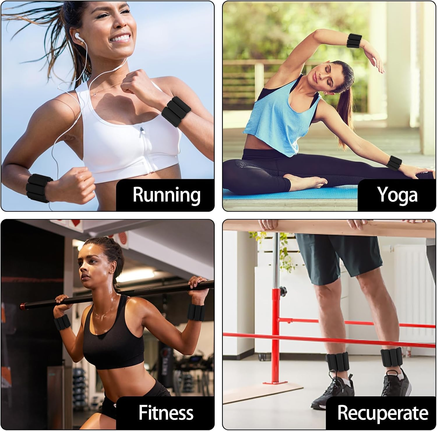 Wrist Weights for Women, Adjustable Wearable Wrist and Ankle Weights Set of 2, Silicone Wristlet Bracelet Wraps for Weighted Exercise, Walking, Yoga, Dance, Pilates, Aerobics image number 5