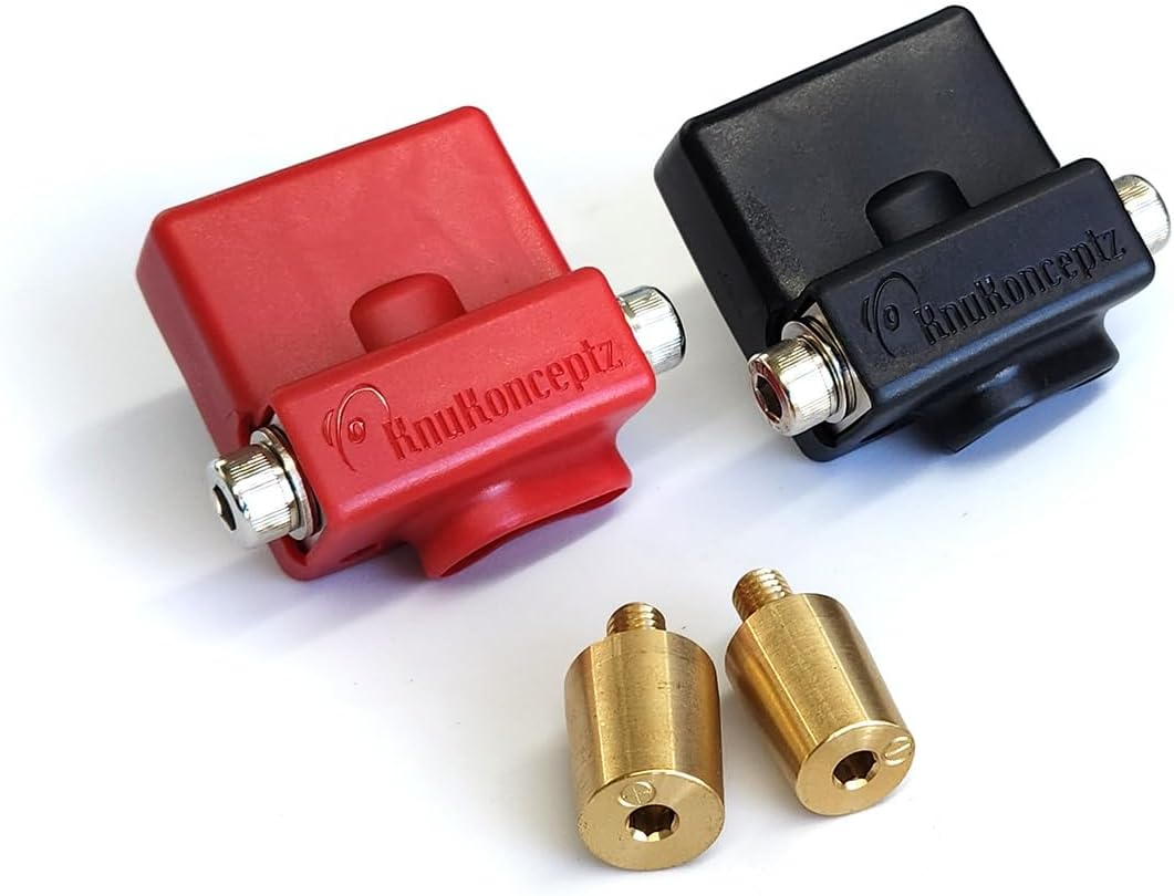 Knukonceptz Ultimate Battery Terminal V2 Pair- Positive and Negative with OEM Top Post Adapter image number 2