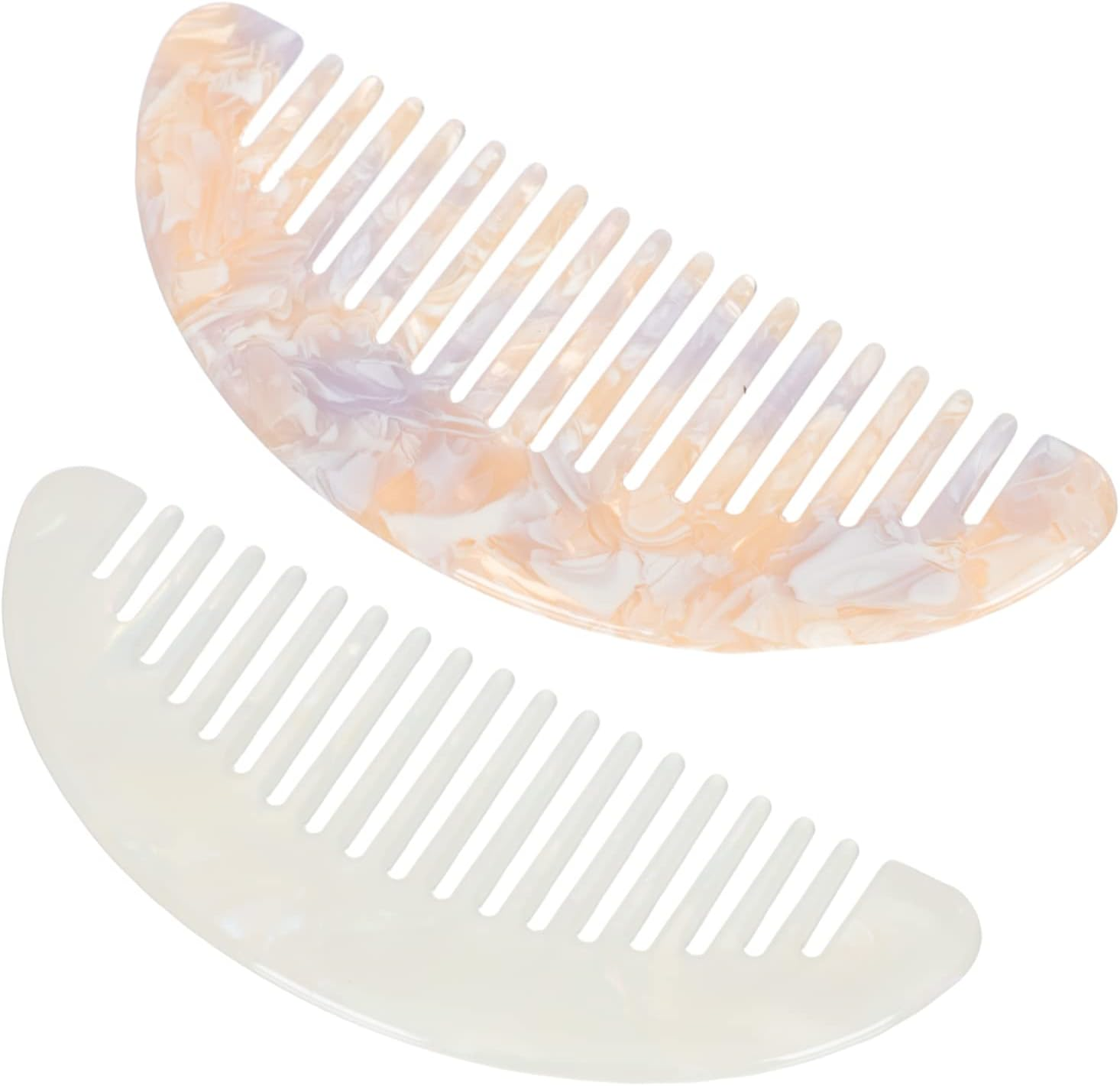 Baluue 2Pcs Salon Hairstyle Combs Portable Wide Tooth Combs Static for Men Women Boys and Girls Hair