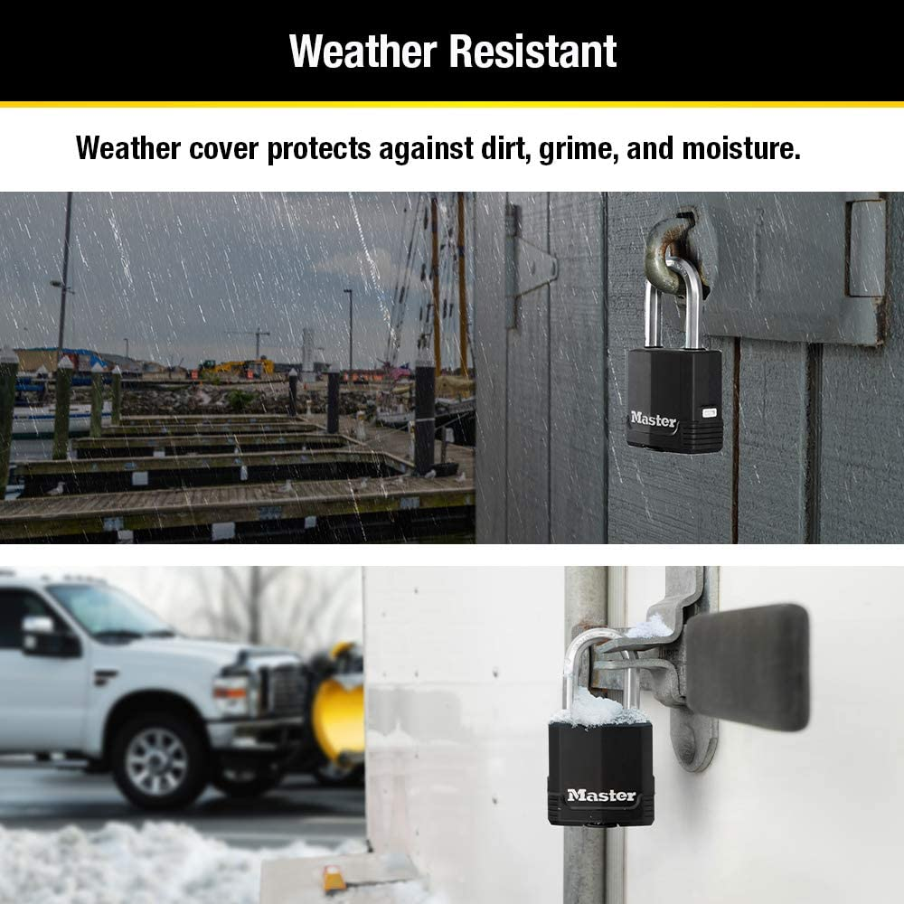 Master Lock Magnum Heavy Duty Outdoor Padlock with Key, Weather Resistant Body and Cut Resistant Shackle Make Lock Perfect for Fences, Gates, Sheds, M115XDLF image number 6