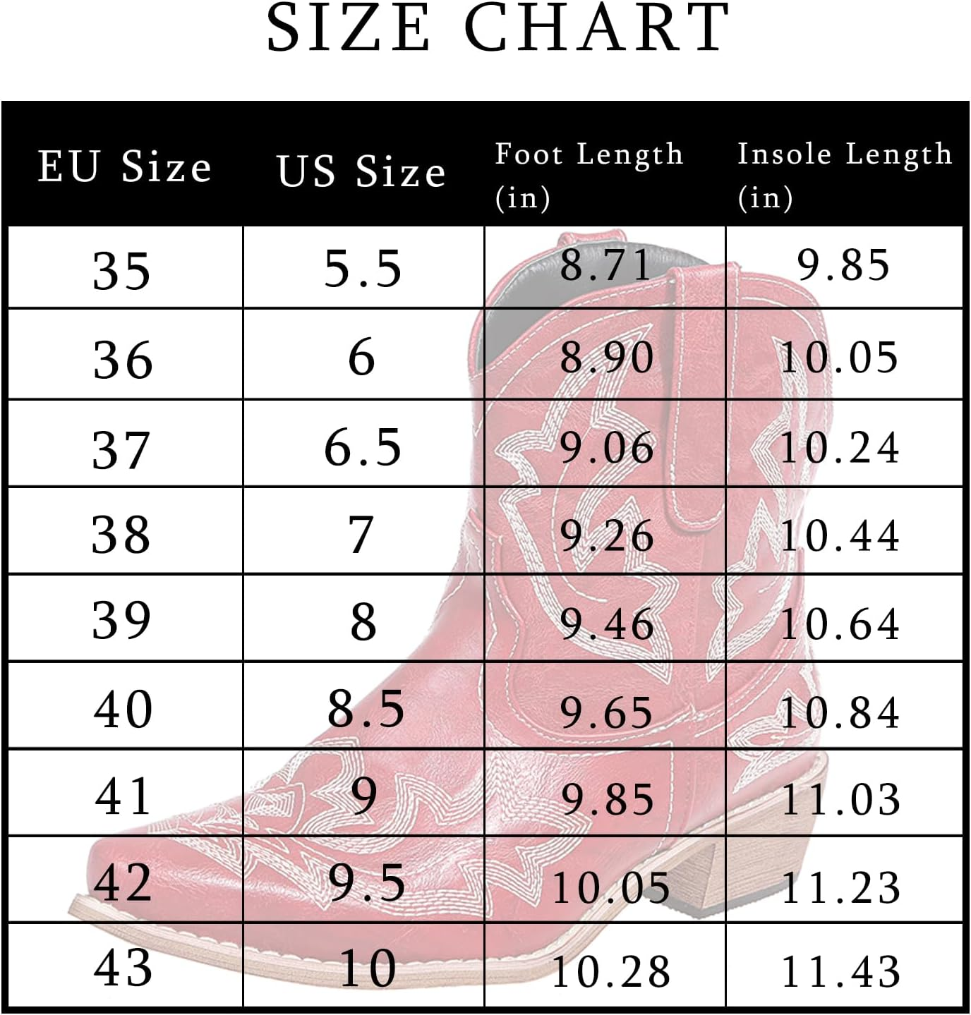 Kinyahoe Cowboy Boots for Women Cowgirl Western Ankle Boots Ladies Short Embroidered Pointed-Toe Low Heel Stitched Classic Retro Booties US6-10.5 image number 6