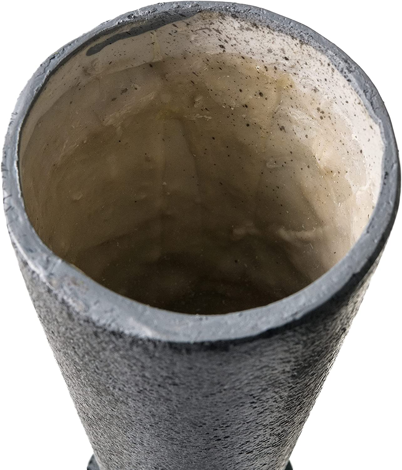 Cemetery Vase with Stakes-Plastic Flower Vases with 2 Ground Spikes, Draining Holes - for Garden, Lawn, Yard - Memorial Grave Decorations 12.7X3.4.X3.9, Black Granite Design image number 4