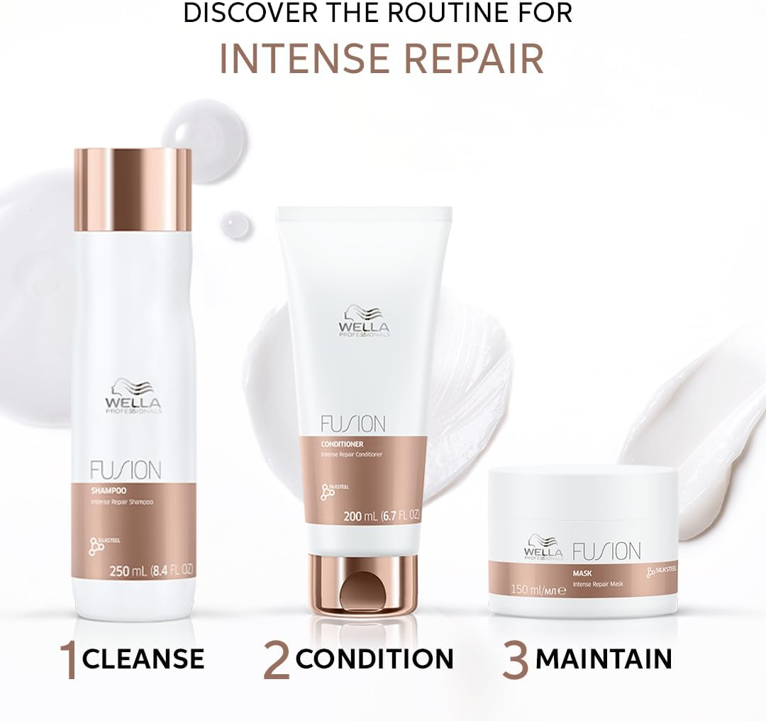 WELLA PROFESSIONALS PREMIUM CARE FUSION DUO GIFT SET - Includes Fusion Intense Repair Shampoo 250Ml and Fusion Intense Repair Conditioner 200Ml image number 4