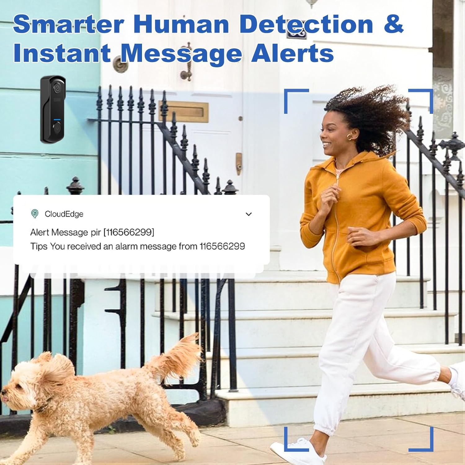 Oolong 2K Video Doorbell Camera Wireless Door Bell Battery Powered with 2.4GHZ Wifi,Ai&Pir Motion Detection,Two-Way Audio,Ip65 Waterproof,Night Vision,Surveillance,Cloud Storage,Free Give 64GB SD Card image number 3