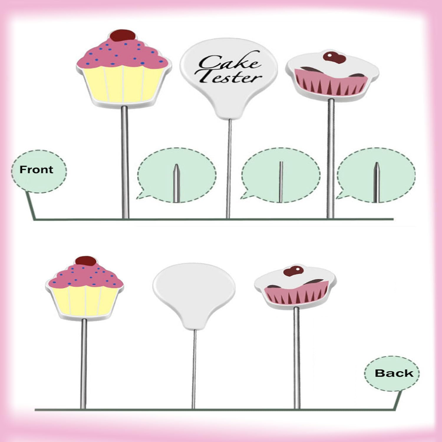 Yqkangzhu 3Pcs Cake Tester Needle, Cake Testing Probe, Reusable Cake Tester, Stainless Steel Cake Testing Needles, Practical Cake Tester Skewer Needles, Metal Cake Testing Stick Pin for Bakery Tools image number 5