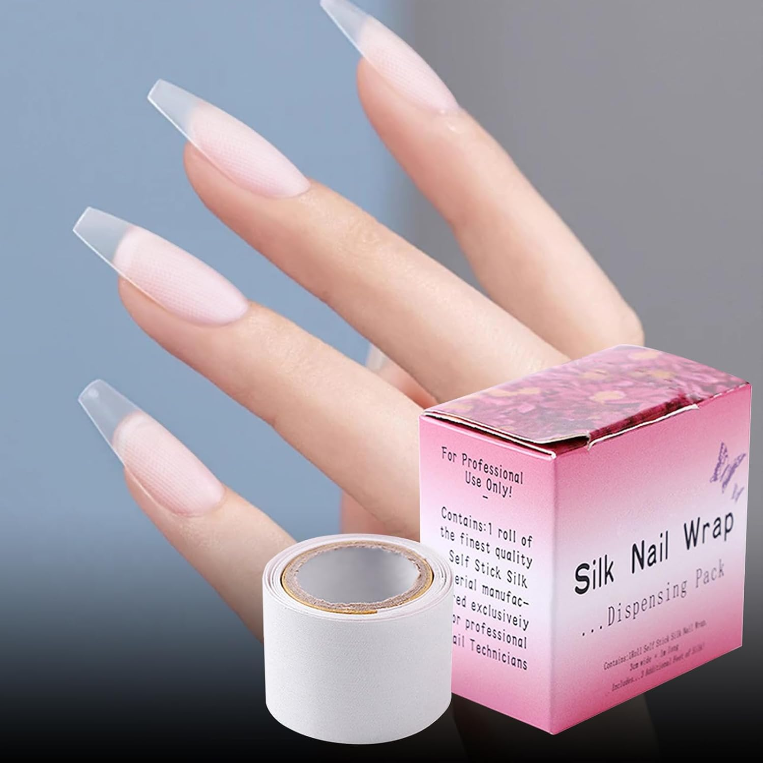 Silk Nail Wrap - Self Adhesive Silk Nail Wrap Set | Bandage Tape Easily Trimmable for Damaged Tips Repair, Strong Protective Extension Sticker, Anti-Damage Manicure Patch, Nails Art Tool for Home image number 4