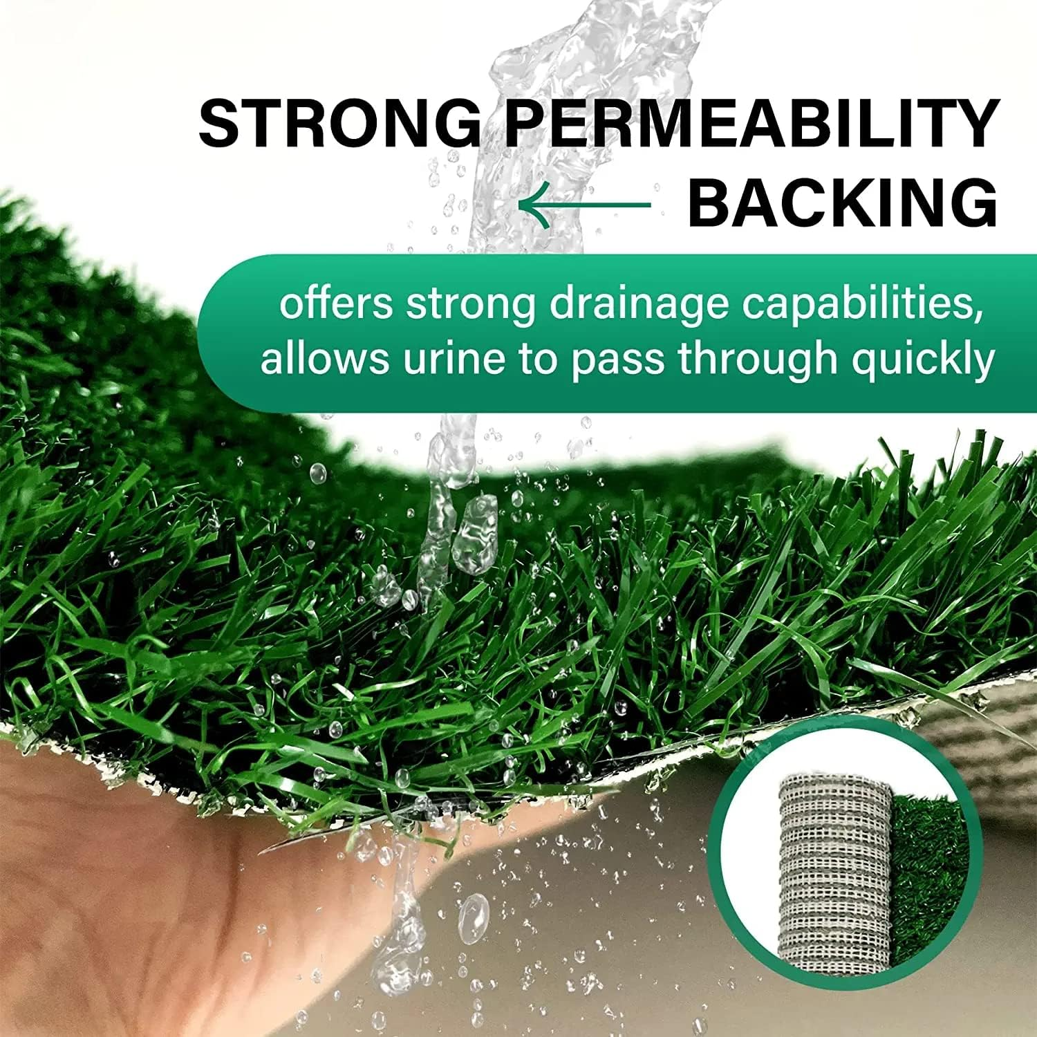 68 X 42.5Cm Dog Toilet Puppy Pee Training Pad, Dog Grass Pad with Tray for Puppy Training, with 2 Packs Replacement Grass Pee Pad, Dog Indoor Potty Systems for Outdoor or Apartment image number 4