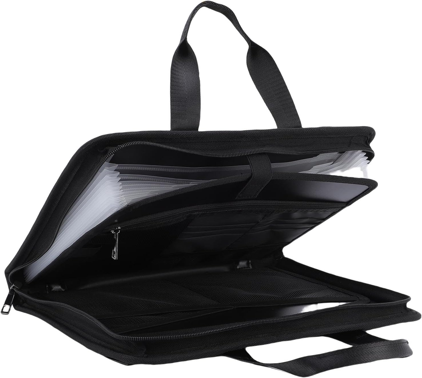 Luocute Fireproof Document File Bag, Expandable Accordion Organizer with Lock, Zipper & Labels, Large 12 Pocket Portable Folder for Important Files,Documents,Passport