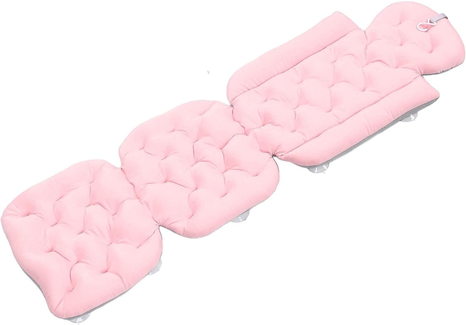 Generic Full Body Bath Pillow, Luxury Bath Cushion for Tub with Non Slip Suction Cups & Laundry Bag, Mat for Head & Neck Support, Luxury Tub Pillow for for Headrest Neck & Back (Pink) image number 2