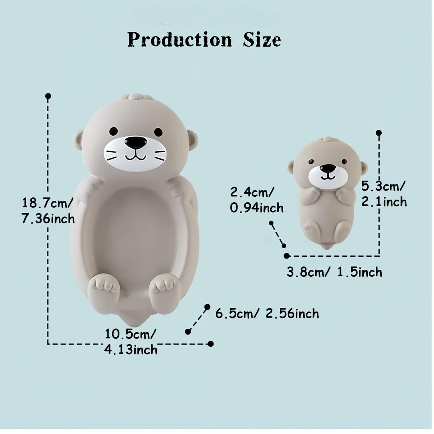 Cute Otter Family Bath Toy Set - 1 Mother Otter & 3 Baby Otters | Floating, Soft, & Interactive Bathtub Toys for Infants, Toddlers & Kids | Bathtime Play & Imaginative Learning image number 5