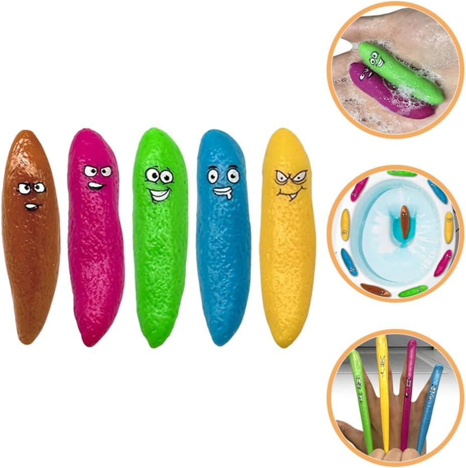 JOINPAYA 20Pcs Mini Finger Sling Shot Novelty Toys Fake Poop Toy, Stretchy Funny Gaggifts Flying Games for Games and Birthday Halloween Party Favors Bag Filler Mixed image number 6