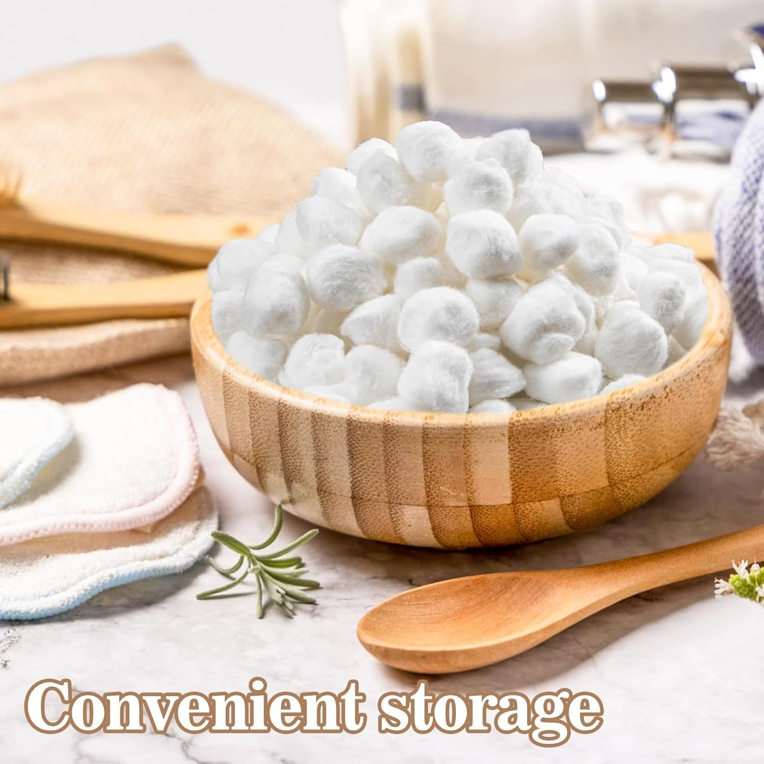 Sukh Cotton Balls - 300 Count Cotton Ball Absorbent Cotton Balls Bulk for Face Small White Cotton Balls for Nail Polish Remover Mini Medium Makeup Remover Real Facial Soft Cotton Balls for Ears image number 5