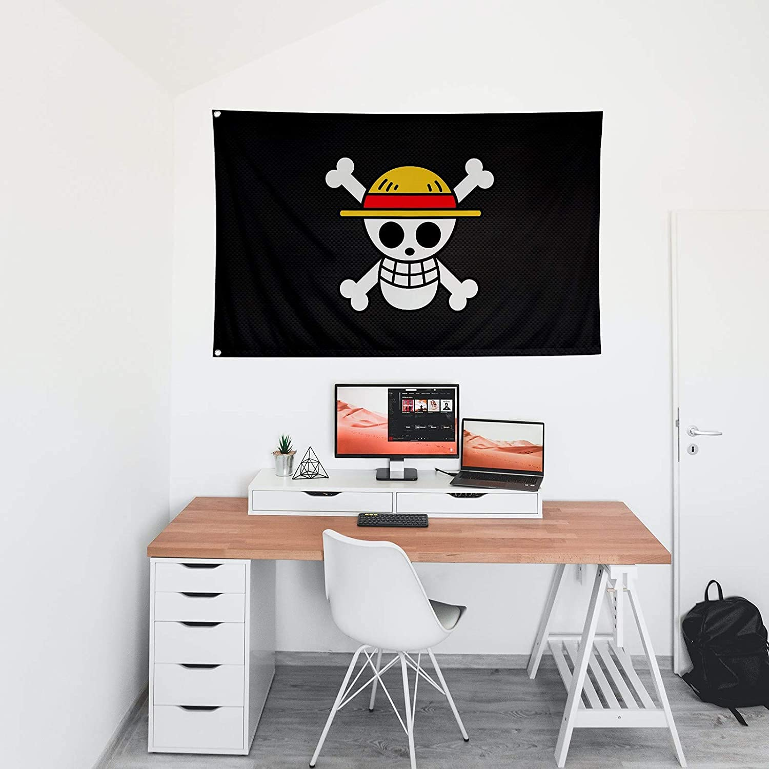 MANDU One Piece Flag Luffy'S Straw Hat Pirate Flag Anime Room Decor 3X5 Feet Outdoor Banner Sign Tapestry Wall Hanging Decor Boys Room Decor image number 5