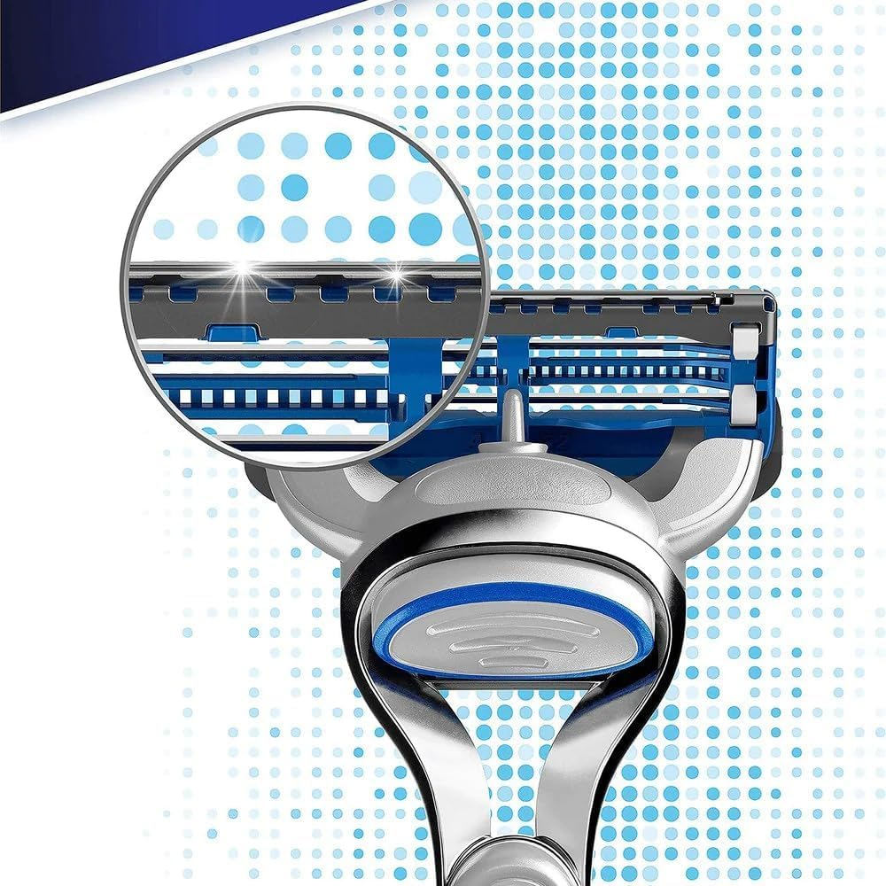 Gillette Skinguard Sensitive Razor Blades Men, Pack of 8 Razor Blade Refills with Precision Trimmer, Fits Fusion Handles image number 6