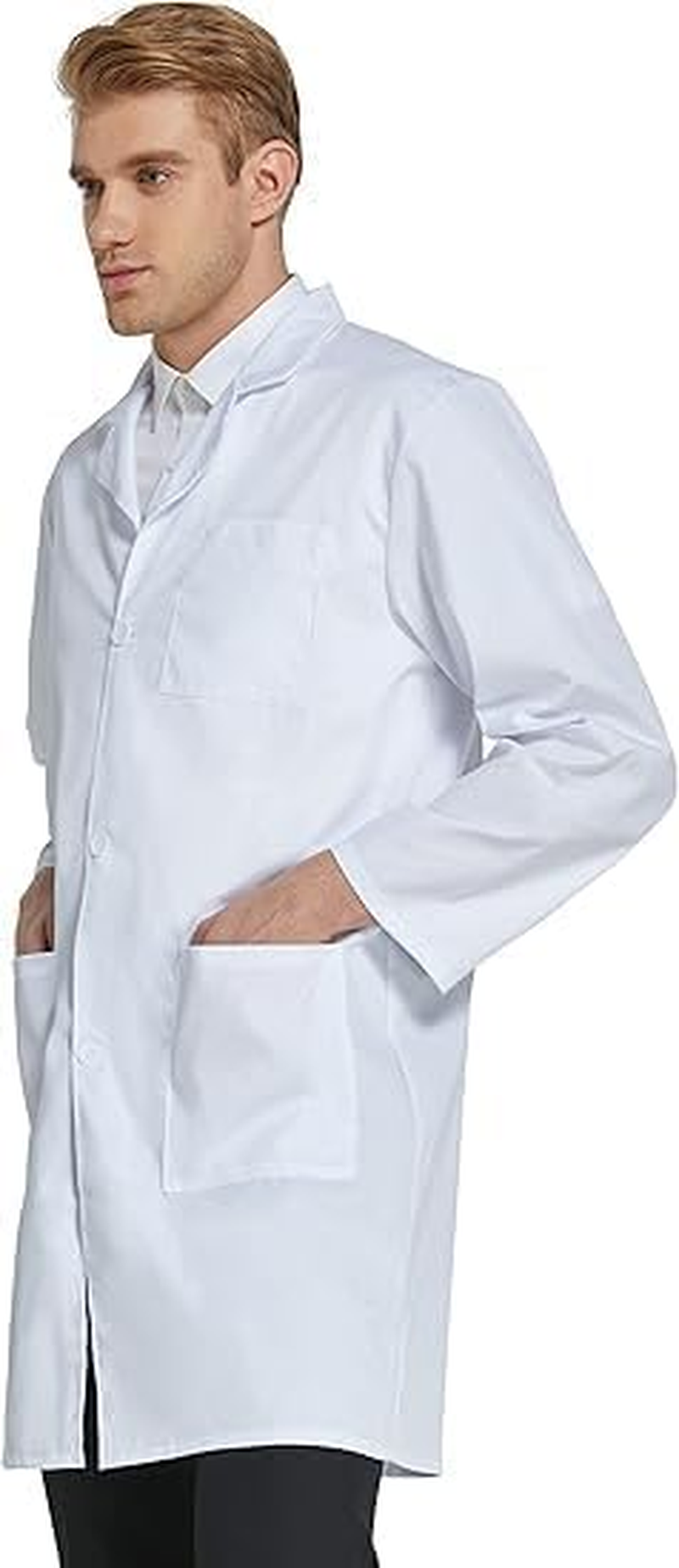 Men'S and Women'S Doctor Lab Coat - Long Sleeve, 3/4 Length Lightweight White Coat for Halloween, 175-185 Cm image number 6