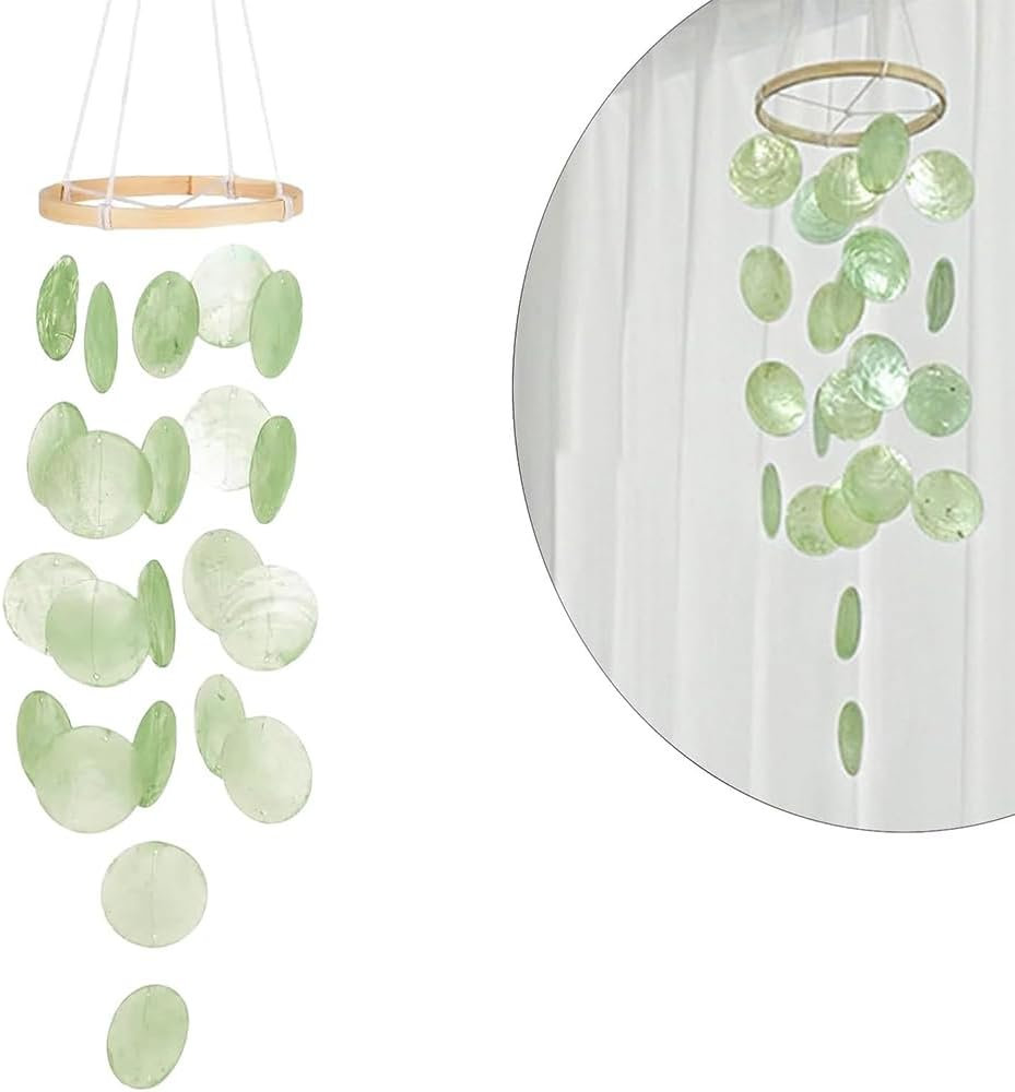 Shell Wind Chimes, Boho Decoration Dream Catcher, Ocean Theme Wind Chimes, Sunroom Hanging Ornaments,Creativity Garden Hanging Decoration, for Patio, Lawn, Yard