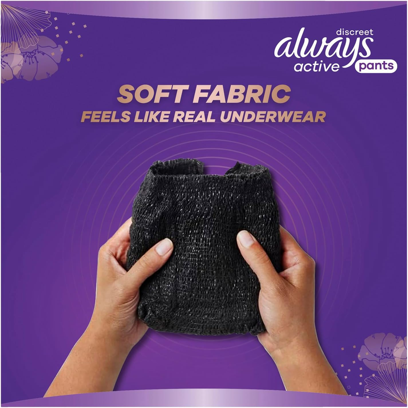 Always Discreet Active Wear Pants for Bladder Leaks and Adult Incontinence, Large 8 Pants image number 6