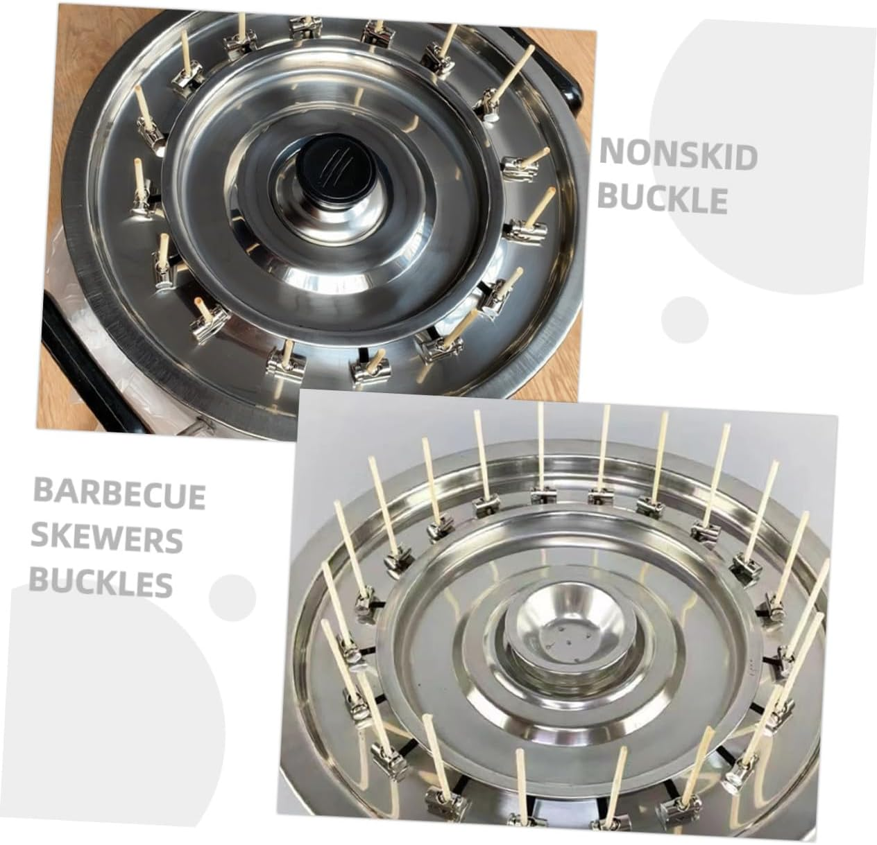 10Pcs Multi-Function Metal Buckles for BBQ Skewers Anti-Slip Clips Small Lightweight Grill Tool Accessories for Secure Outdoor Cooking image number 5