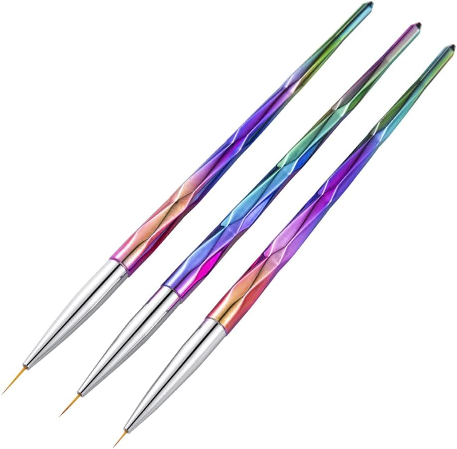 3Pcs Liner Painting Brush Nail Art Brushes Nail Art Pens Liner Brush Professional Painting Nail Art Design Brush Pen DIY Nail Art Tool for DIY Nail Art Designs(7/9/11Mm) image number 6