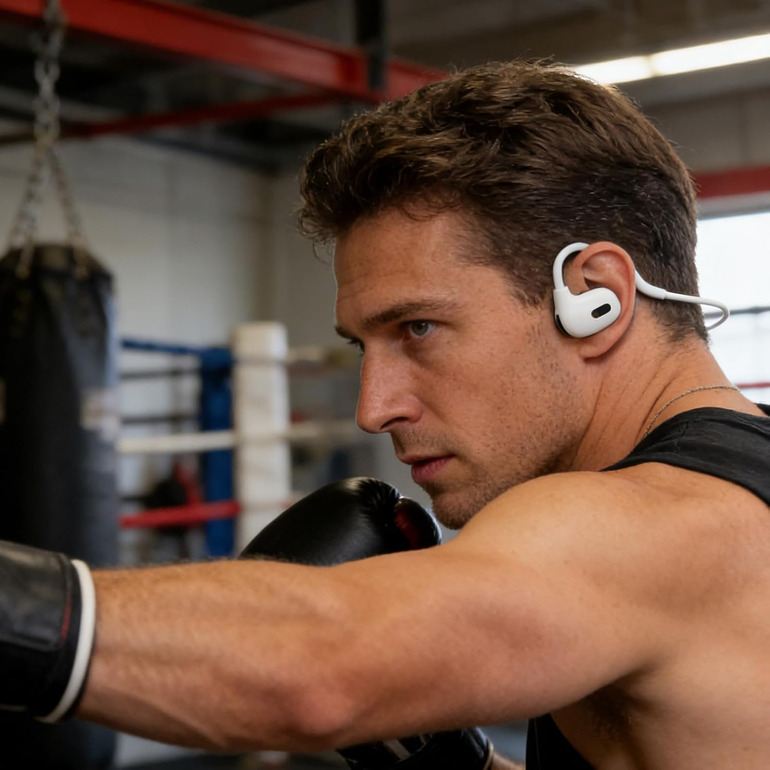 Bone Conduction Earphones | Open Ear Sweat Resistant Earbuds,Swimming Headphones | for Running Workout Gym Fitness Outdoor Travel Commuting Cycling Hiking Training image number 2