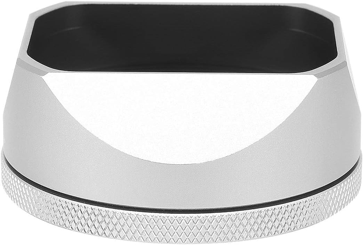 Haoge LH-X54W Square Metal Lens Hood Shade with 49Mm Adapter Ring for Fujifilm X100VI Fuji X-100VI Camera Silver - Black image number 7