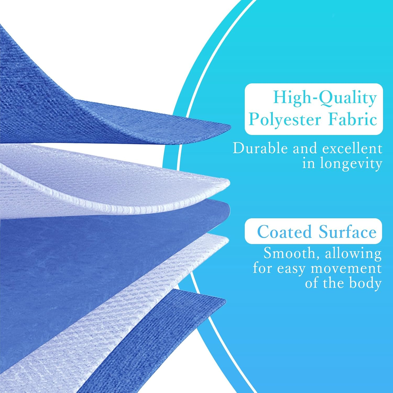 ENLUNTRA Tubular Slide Sheet for Patient Transfer, Sliding Sheet to Assist Moving Elderly, Draw Sheet for Cars, Vehicles, Wheelchairs and Bed Transfers for Turning, Repositioning, Sliding, Blue, 1Psc, 138X76Cm - Blue-M image number 3
