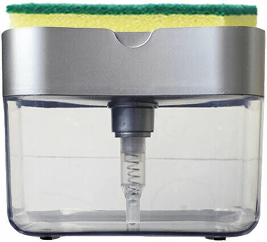 Yotsuba Dish Soap Dispenser for Kitchen, 2 in 1 Soap Dispenser and Sponge Holder, Dishwashing Liquid Dispenser, Kitchen Sink Washing Cleaning Tool image number 3
