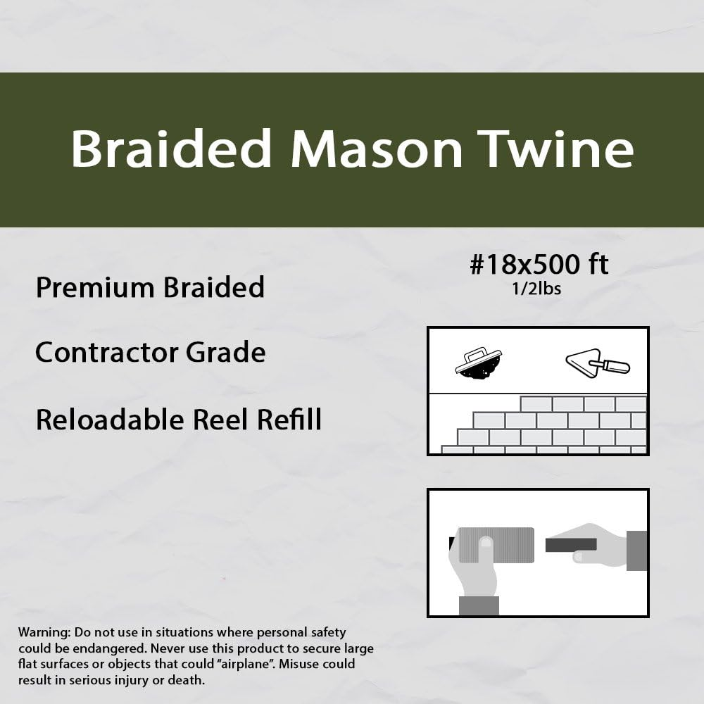 Paracord Planet Braided Nylon Mason Line - Moisture, Oil, Acid, Rot Resistant - Twine String for Marine, Masonry, Crafting, Gardening Uses 250 Feet Yellow image number 6