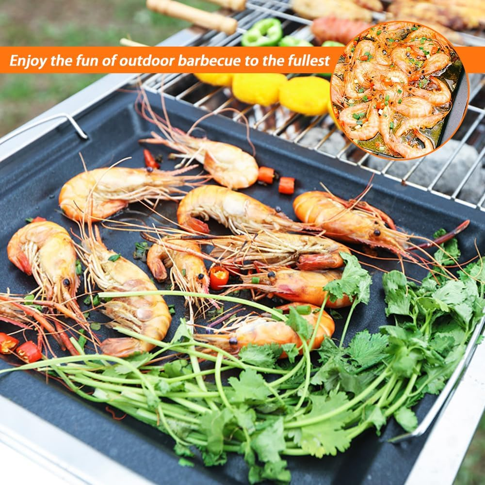 Nonstick Square Grill Pan, Stainless Steel Barbecue Pan, Grilling Frying Plate Formeats Steak Fish and Vegetables image number 6