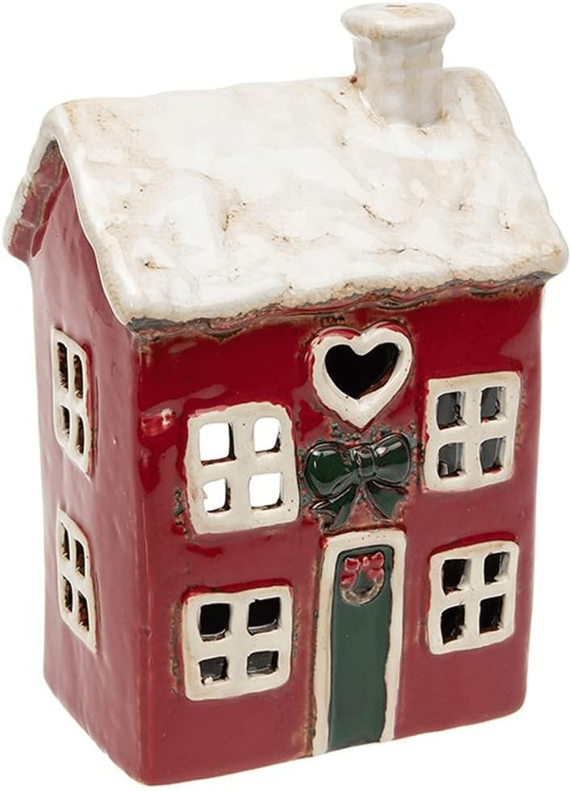 Village Pottery Christmas Cornish Lantern Large Red House
