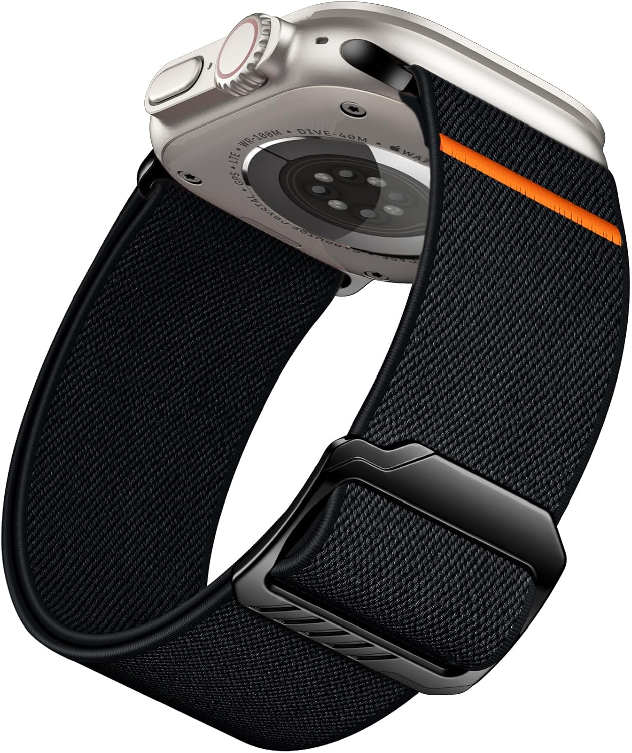 Witzon Elastic Sport Bands Compatible with Apple Watch Ultra 3 2 Band/Ultra Band 49Mm, Iwatch Series 11/10/9/8/7/6/5/4/3/2/1/SE 45Mm/44Mm/42Mm Stretchy Nylon Solo Loop Wide Replacement Strap Men Women