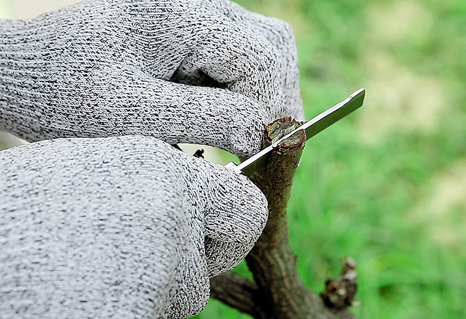 Grafting Knife with 2 Blades & 2 Tapes - Stainless Steel Gardening Tool for Plant Grafting, Pruning, Fruit Picking - Portable Rosewood Handle, Bark Lifter (Foldable) image number 4